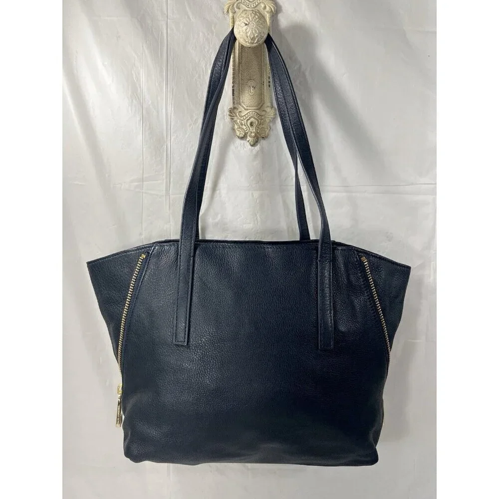 Juicy Couture Orange Grove Winged Tote navy leather new convertible